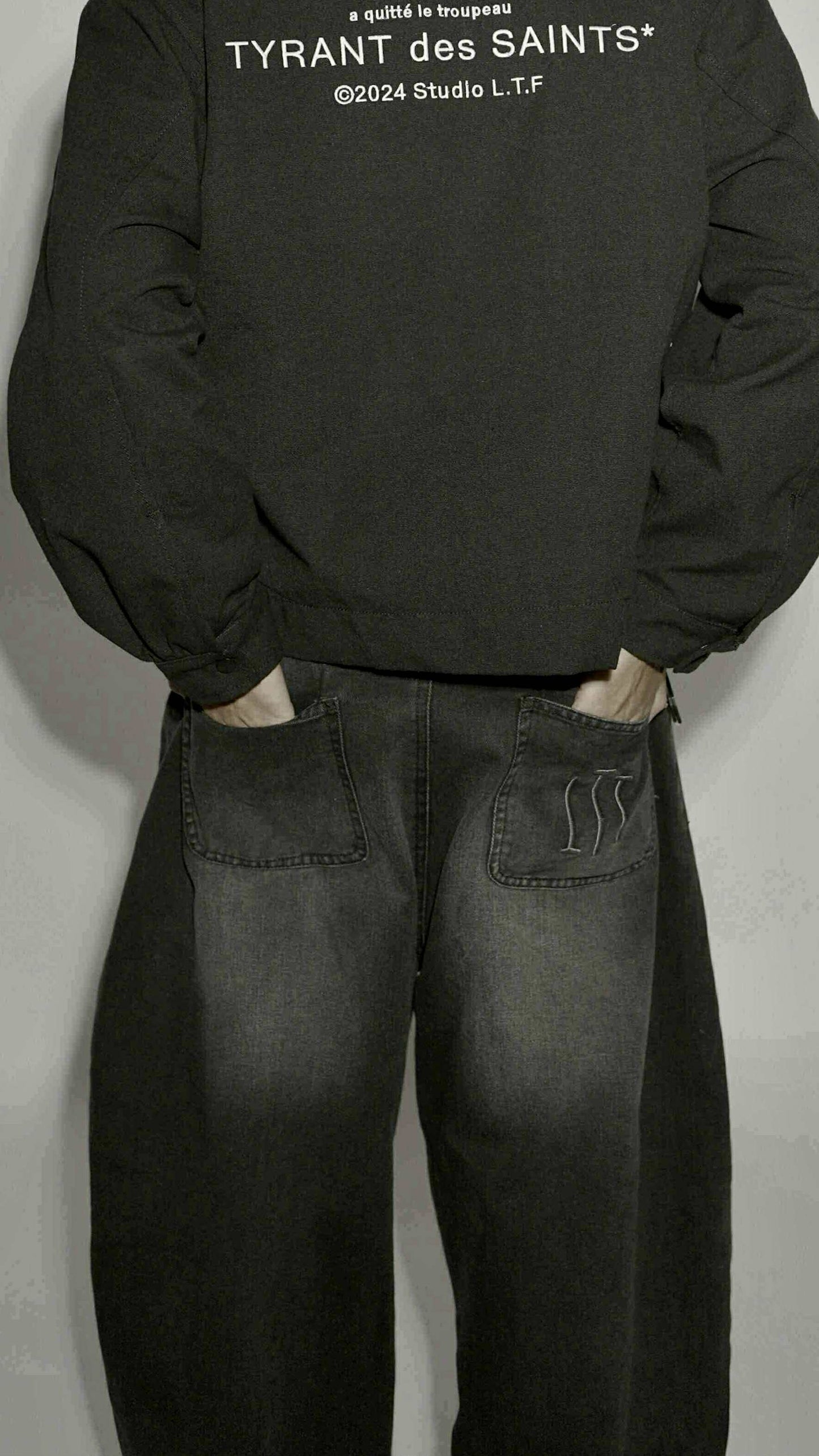 Blanc Noir - Baggy Wide Jeans